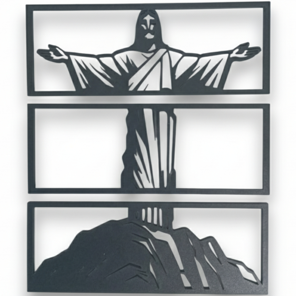 Quadro Cristo Redentor 6MM em MDF para decoração
