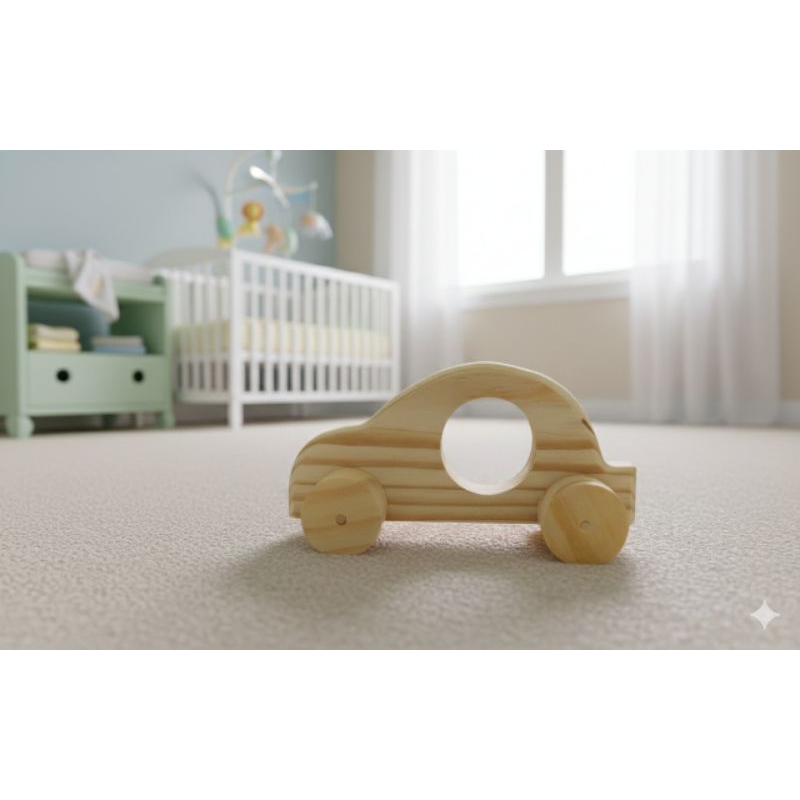 Carrinho de madeira brinquedo pedagógico para pintar em Oferta na Shopee