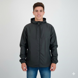 Corta -Vento Juvenil Meninos Lisa em Oferta na Shopee