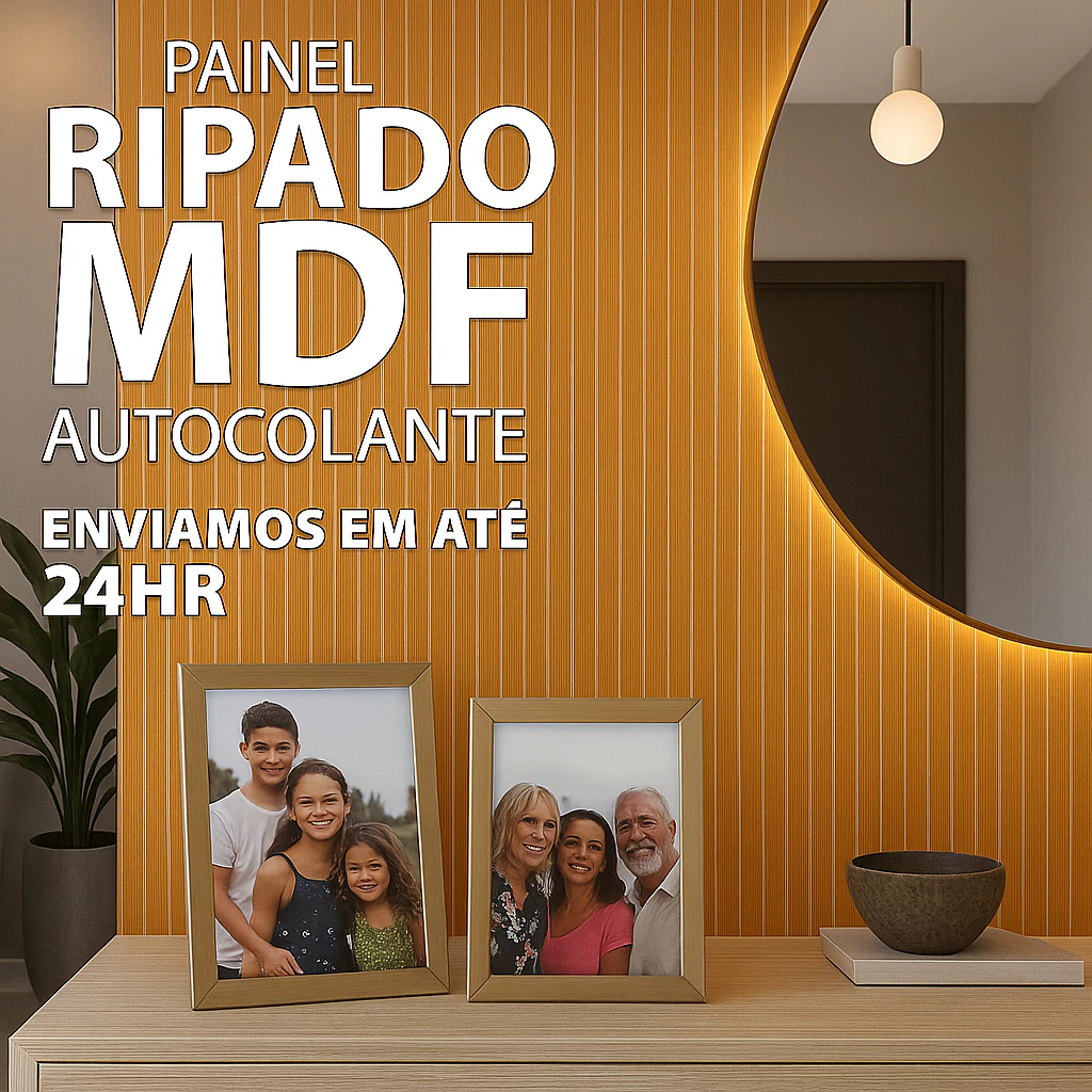 Kits Até 100 Placas Ripada 3D em MDF 45x11cm de Alta Qualidade Painel Premium - Envio Imediato
