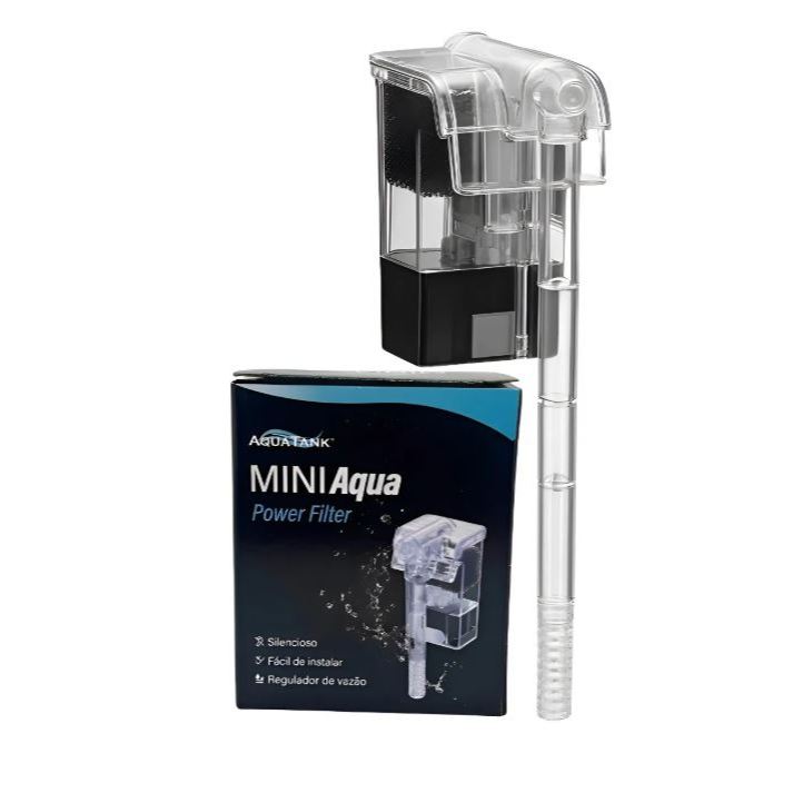 FILTRO HANG ON CASCATA PARA AQUARIOS DE ATÉ 10 LITROS MINI AQUA 250 LITROS HORAS AQUATANK em Oferta na Shopee