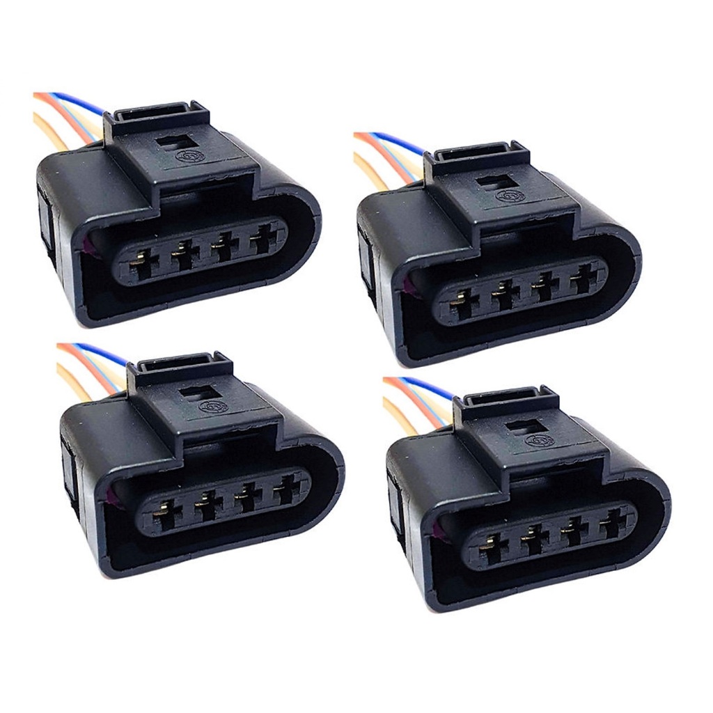 4X Chicote Plug Conector Bobina Audi A3 Polo Fox Gol G3 G4 G5 NOVO!