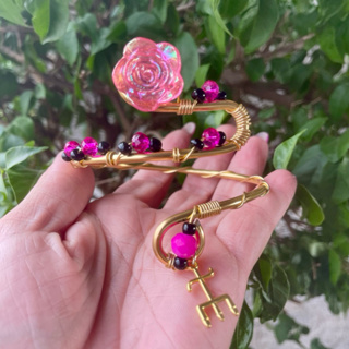 🩷✨Exclusivo Bracelete Rosa da Pomba Gira Menina Axé Proteção Força Sedução ✨🌷 em Oferta na Shopee