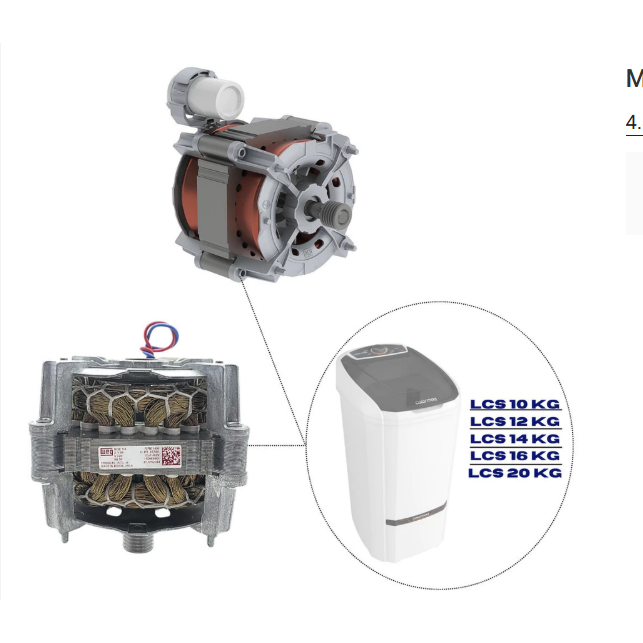 MOTOR TANQUINHO COLORMARQ /ARNO UNIVERSAL S/SUPORTE  110W  220W