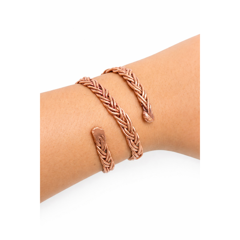 Pulseira em Cobre Puro Moldável- Modelo Serpentis