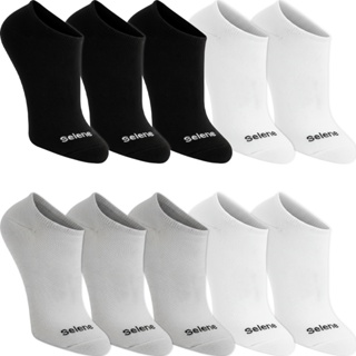Kit 10 Pares Meias Selene Sapatilha Algodão Masculino Feminina Cano Curto Baixo Soquete Academia Original em Oferta na Shopee