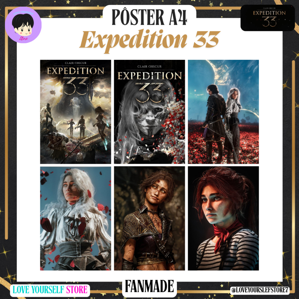 PÔSTER A4 EXPEDITION 33 - CLAIR OBSCUR - FANMADE - PÔSTER GAMER