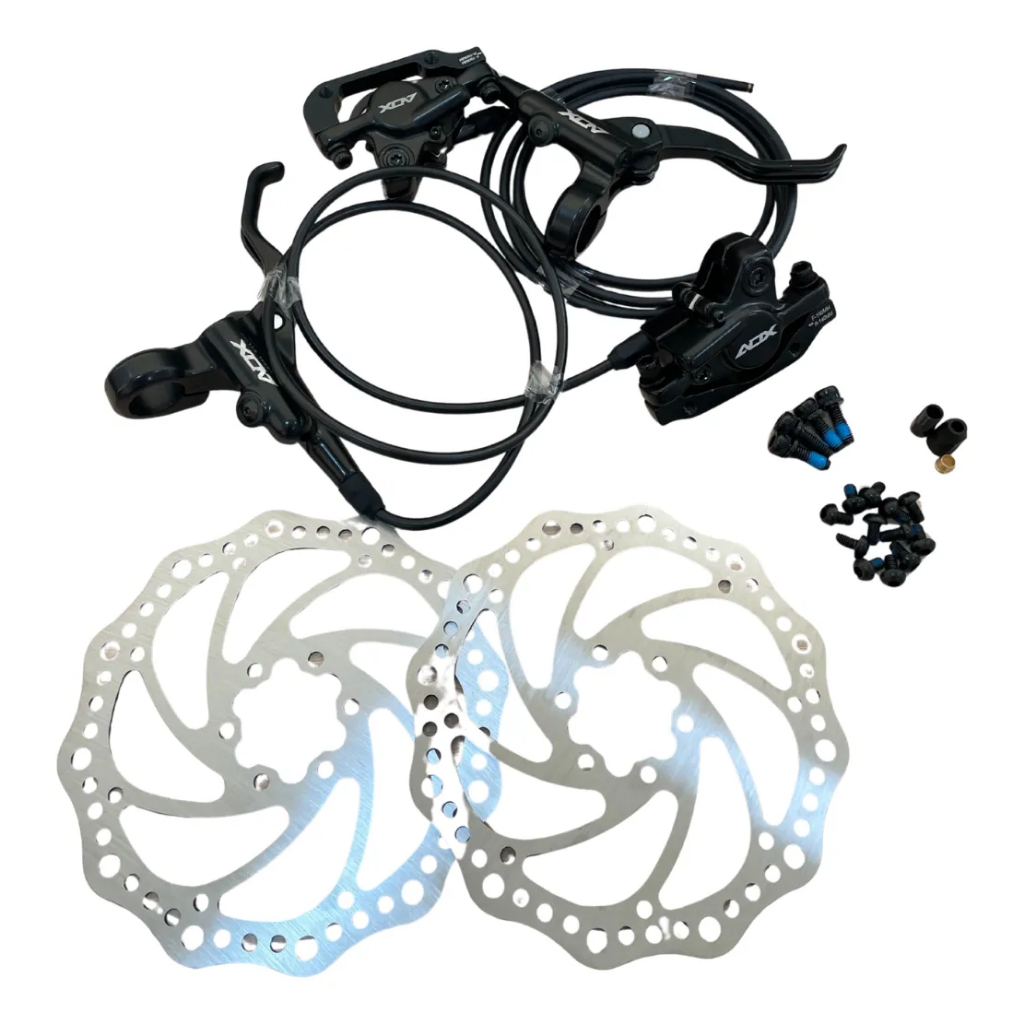 Kit Freio A Disco Hidraulico Bike Mtb Adx Audax Caloi + Discos 160mm
