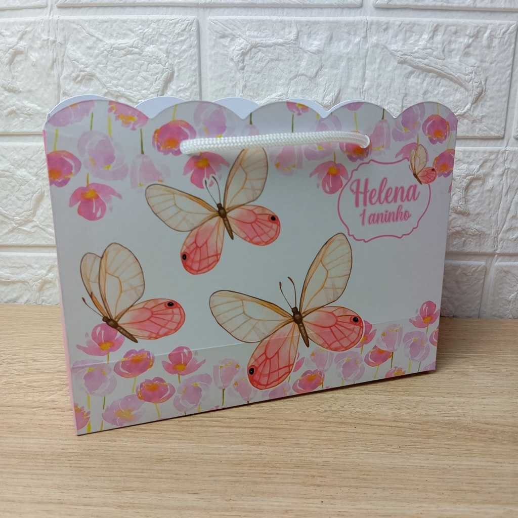 Sacolinha Personalizada Jardim das Borboletas - PEGUE E MONTE | Personalizados lembrancinhas mimos