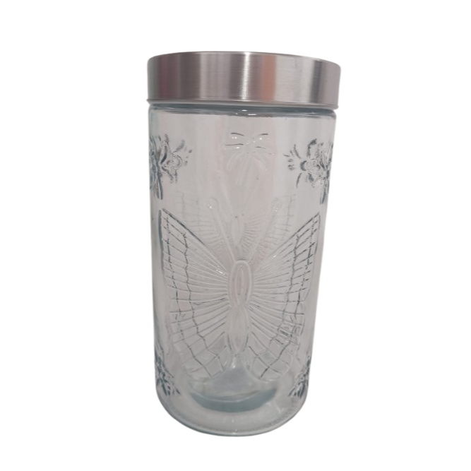Pote Vidro 2L Com Tampa inox Pote Alimentos