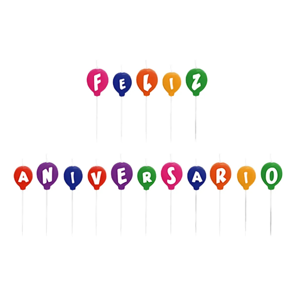 Vela Feliz Aniversário Balões