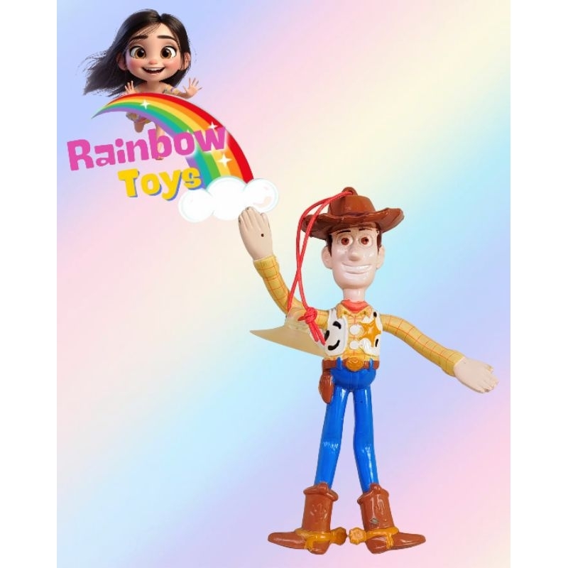 Boneco Woody Flexy, com ventosa, mede 12 cm