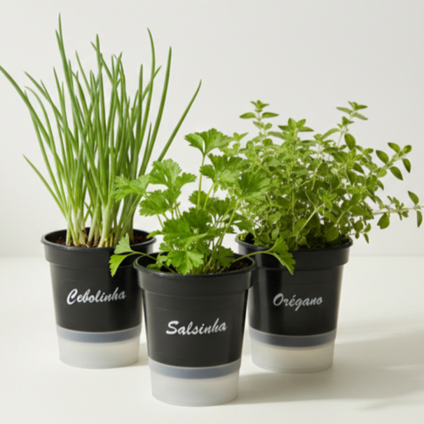 🌱 Cultive com Estilo! Kit 3 Vasos Autoirrigáveis – Perfeitos p/ quem ama Plantas e Praticidade!