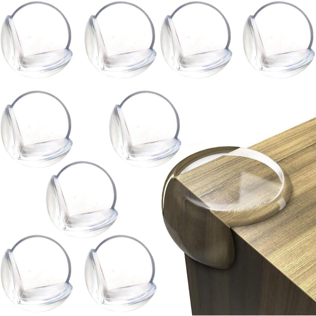 Kit Protetor de Quina Móveis Infantil em Silicone Transparente Anti Impacto Bebês Bola ou L