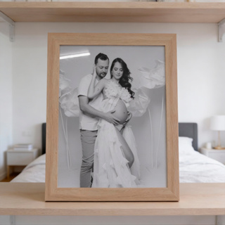 Porta Retrato 15x21 Madeira Carvalho Moldura 2cm Grossa Mesa em Oferta na Shopee