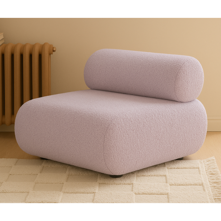 Poltrona ELAIN Moderna para Sala de Estar – Bouclé Premium e Alta Durabilidade
