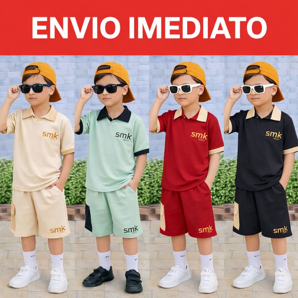 Conjunto Infantil Menino Roupa De Luxo Camisa E Bermuda Premium Moda Verão em Oferta na Shopee