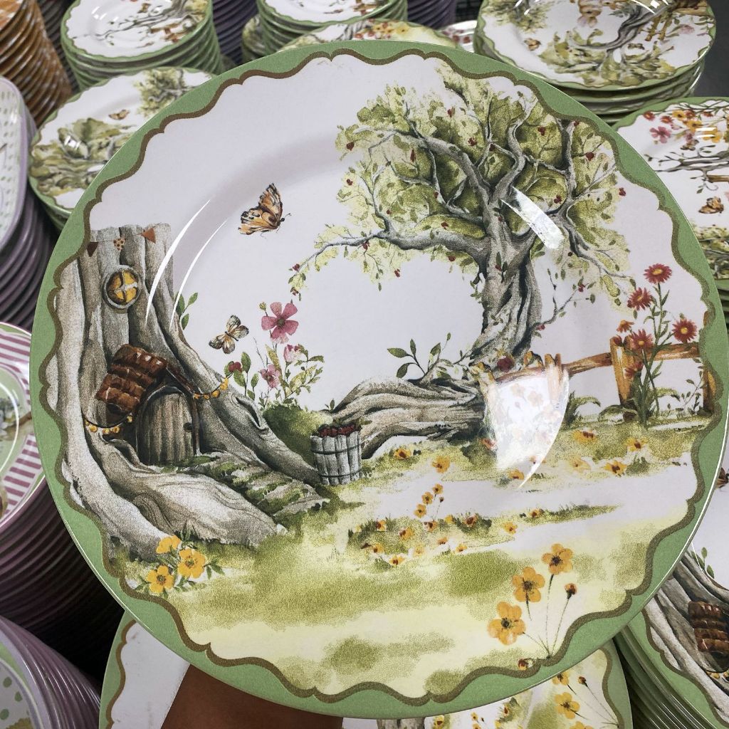 🐰🎀Prato de Jantar Raso Páscoa no Bosque🐰🎀 Cerâmica Alleanza - Mesa de Páscoa. (unitário) 26cm. em Oferta na Shopee