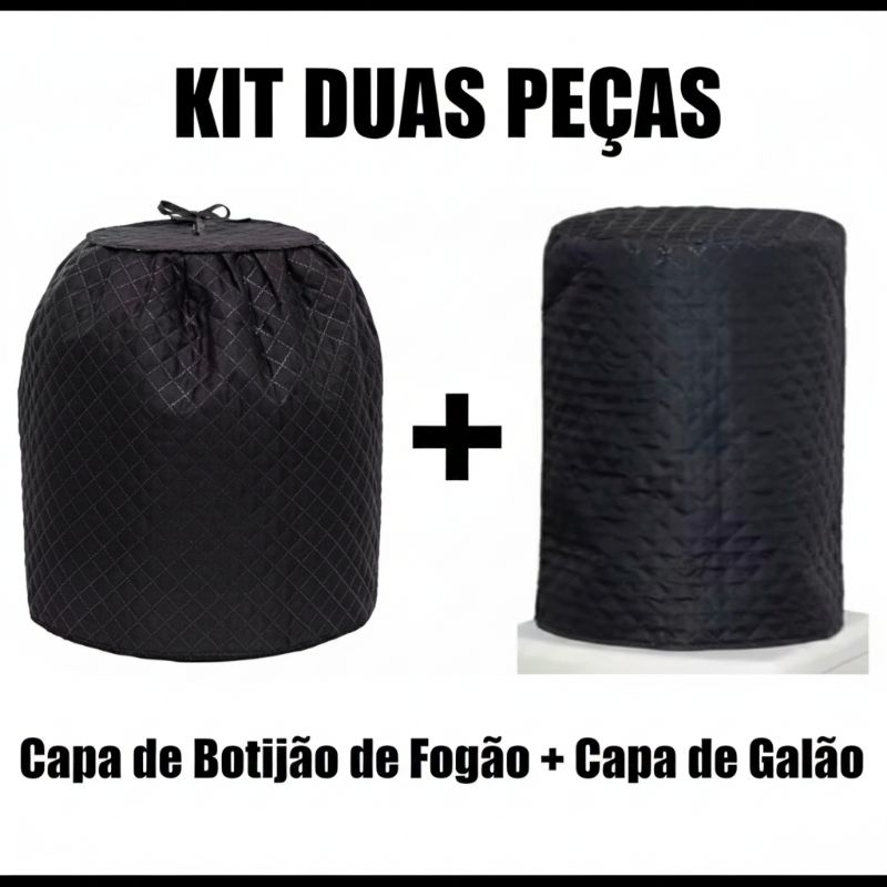 Kit Capa de Botijão de Gás + Capa de Bebedouro de Galão 20 Litros em Oferta na Shopee