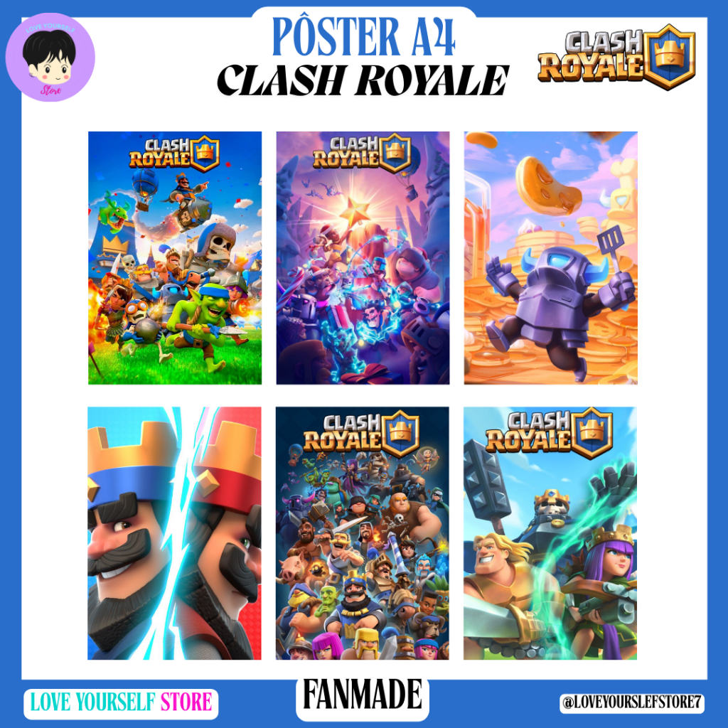 PÔSTER A4 CLASH ROYALE - PÔSTER GAMER - FANMADE