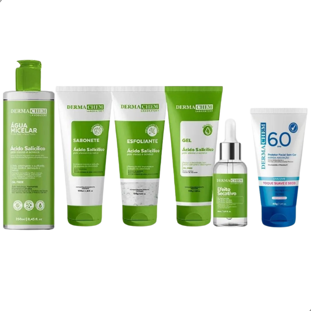 Kit Skincare Anti Oleosidade + Protetor Solar Facial Dermachem