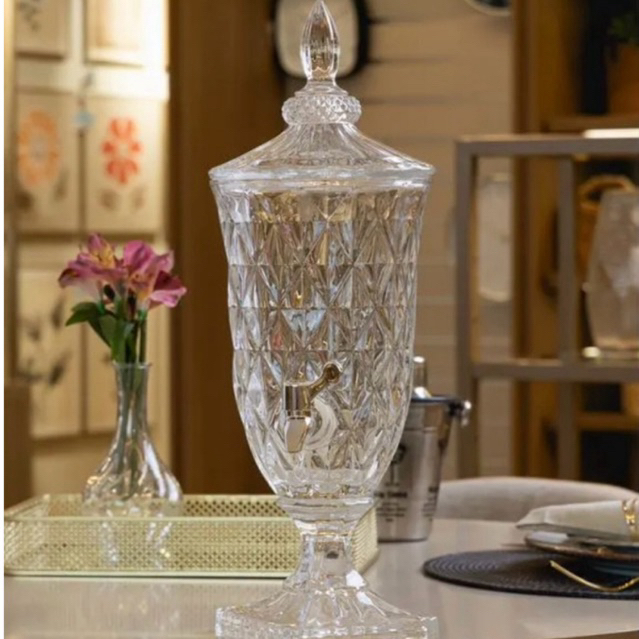 Suqueira com Pé e Tampa Diamond 2L Cristal - Lyor
