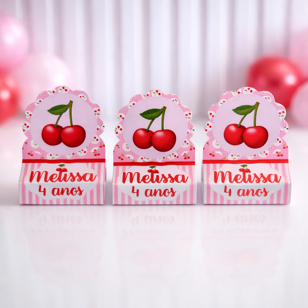 Porta Bis Duplo Cereja Personalizados /Lembrancinha de Festa /Aniversário em Oferta na Shopee