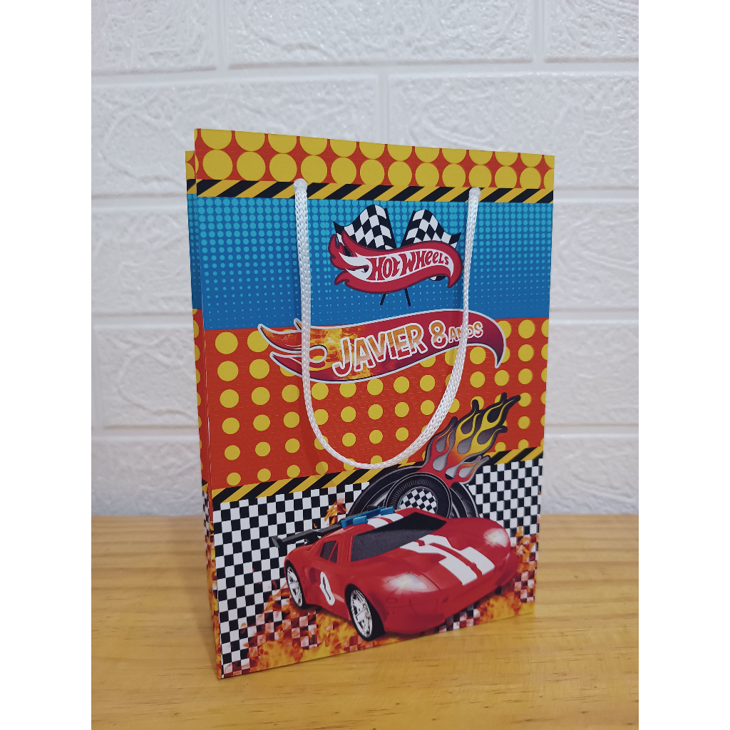 Sacolinha Personalizada HOT WHEELS festa infantil sacola HOT WHEELS aniversario HOT WHEELS bebe