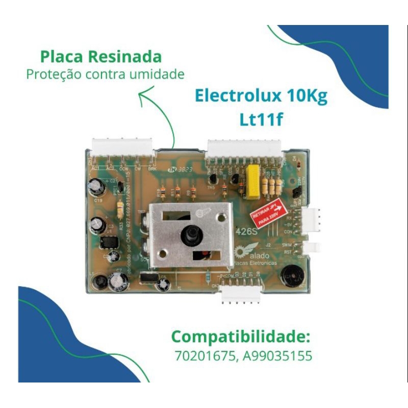 Placa Potência Lavadora Electrolux 10kg Lt11f 70201675 127/220v