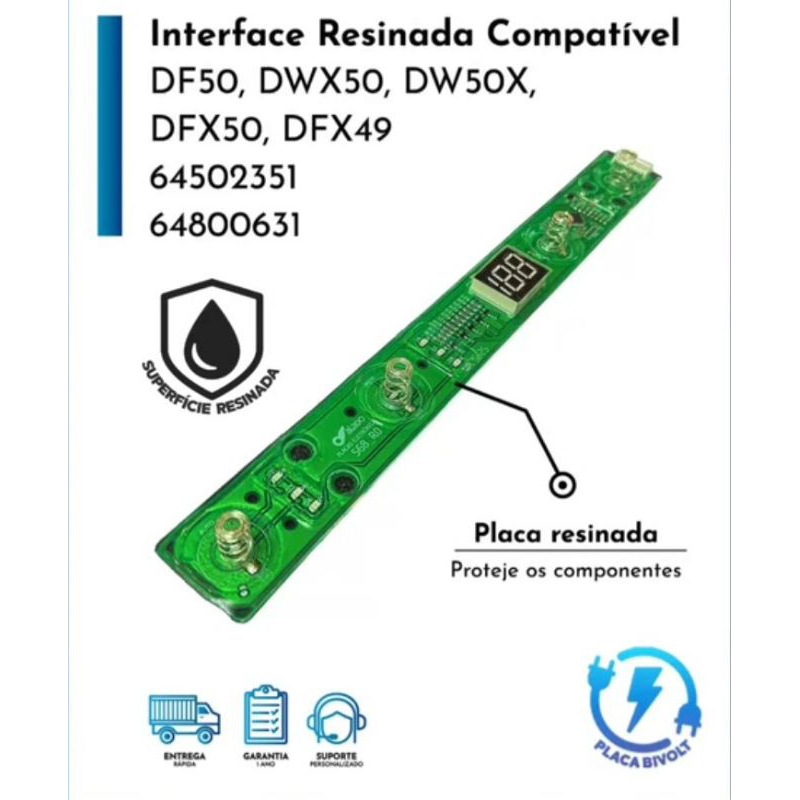 Interface Resinada Compatível Dwx50, Dw50x, Dfx50, Dfx49     7220265