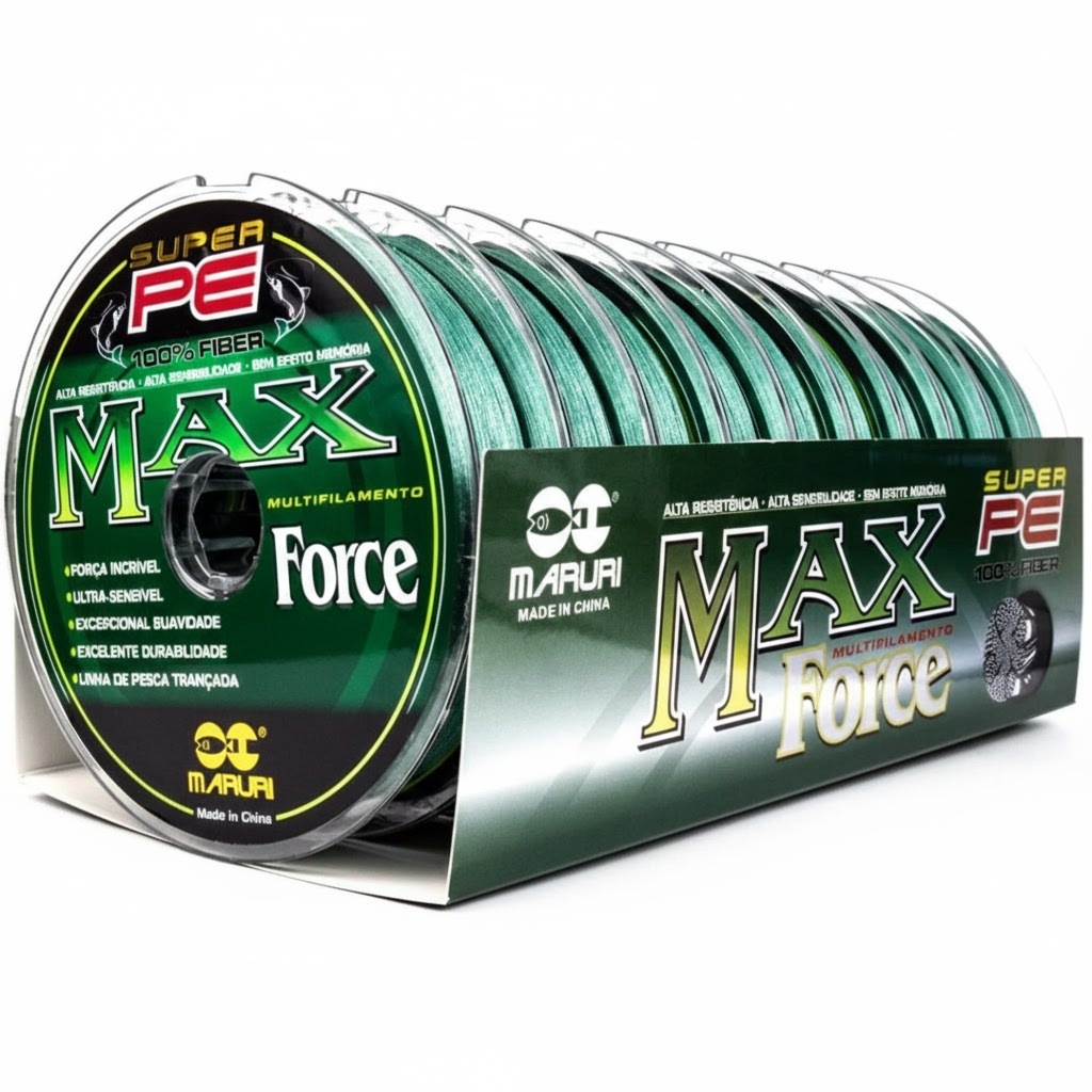 Linha Multifilamento Max Force 4X – Caixa com 10 Un 100m – Várias Medidas