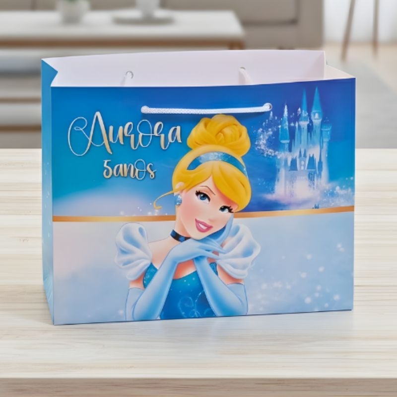 Sacolinha Personalizada cinderela| Lembrancinha Festa Infantil, pegue e monte