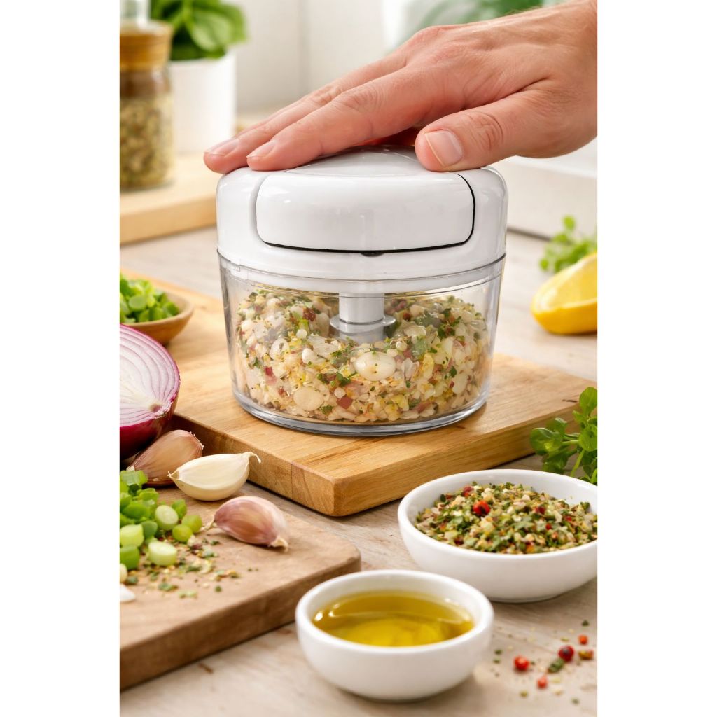 Processador Manual de Alimentos / Triturador de Temperos em Oferta na Shopee