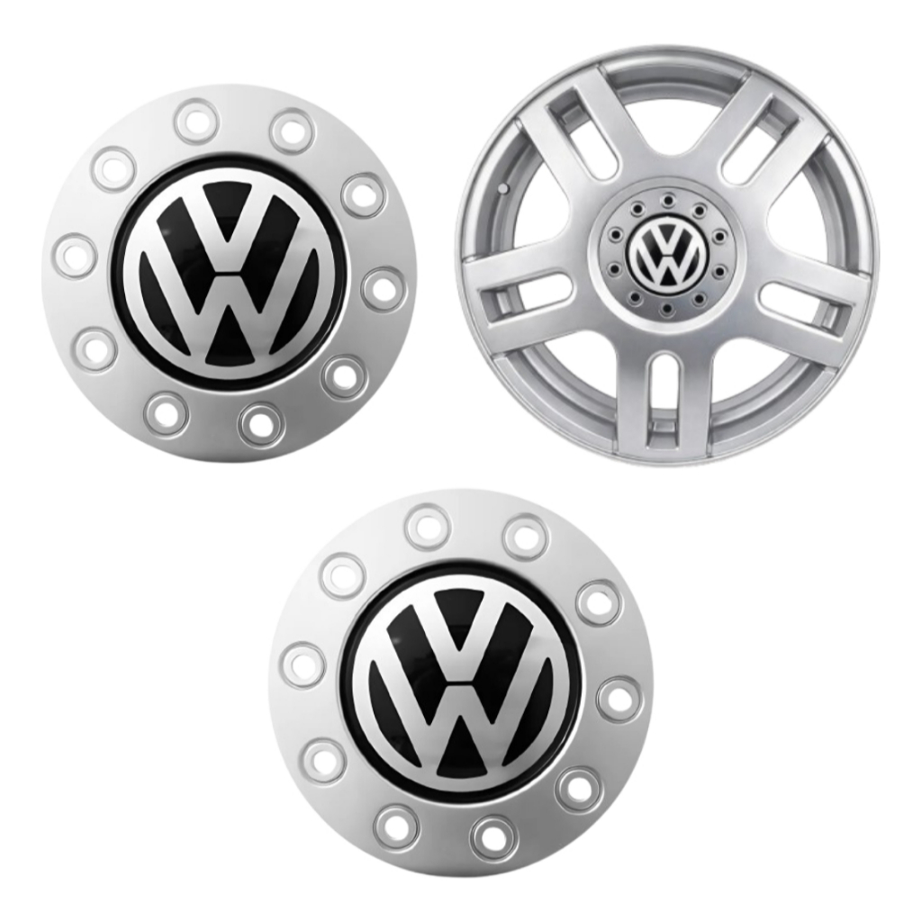 Calota Passat Vr6 VW Tampa Roda Big/brw 580 Aro 14/15/17/20 Prata