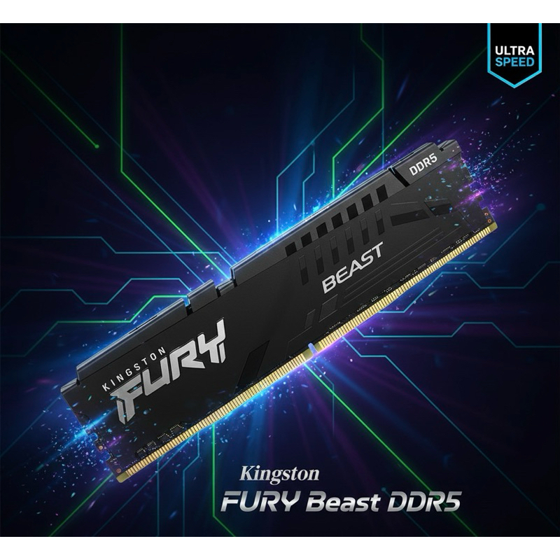 Memória Kingston HyperX Fury DDR5 16gb 5200mhz
