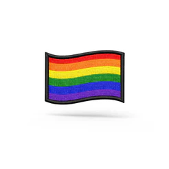 Patch Bordado Termocolante ou Fecho de Contato Bandeira LGBT