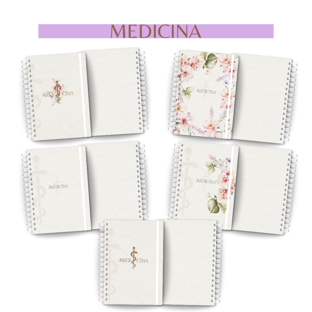 Caderno Personalizado Profissão Medicina A5 | Nome na Capa, 100/200 Páginas, Presente Criativo e Exclusivo