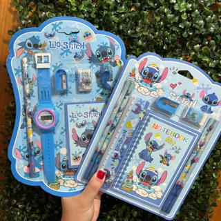 Kit Escolar Stitch Relógio Digital + Acessórios Fofo Disney Kawaii volta as aulas em Oferta na Shopee