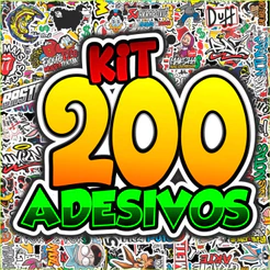 kit 200 Adesivos Figurinhas para Bike Carro Moto Capacete - Frases Grau 244 Aranha - APROVA D'AGUA