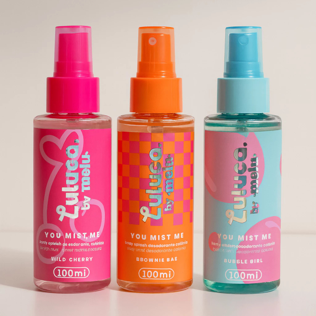 Body Splash You Mist Me Bubble Girl 100Ml Luluca By Melu - AZUL/ROSA/LARANJA em Oferta na Shopee
