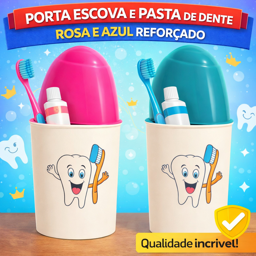 Porta Escova de Dente Infantil Case Estojo Dental Viagem Banheiro para Pasta Escova em Oferta na Shopee