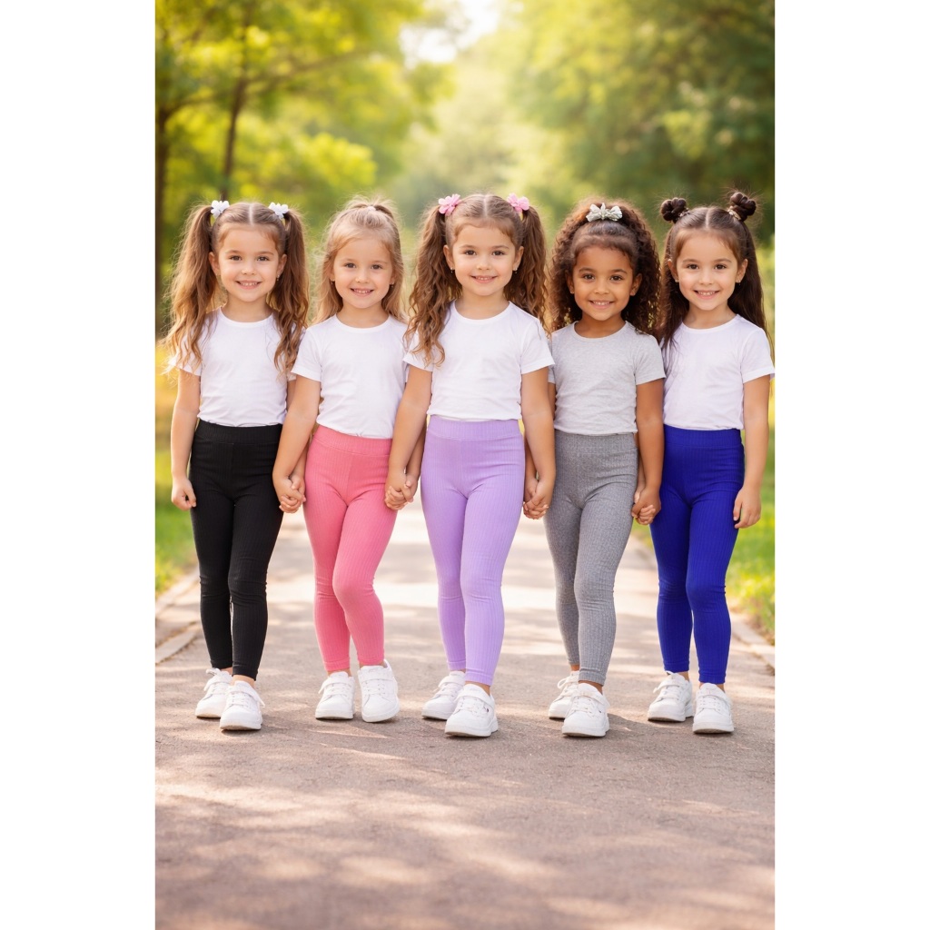Calça Canelada Infantil Escolar Menina Tam 4 ao 12