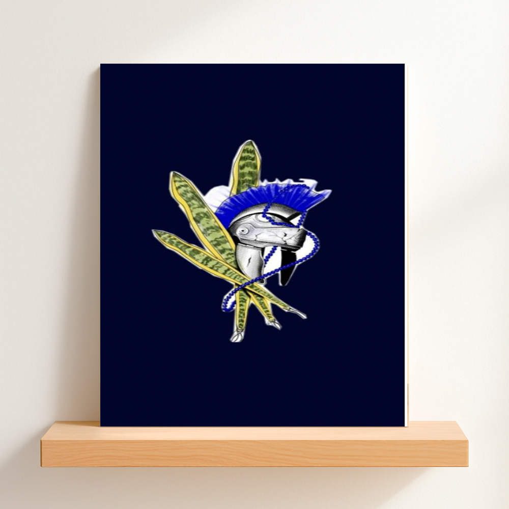 QUADRO DECORATIVO PLACA MDF-ESPADA DE OGUM E CAPACETE