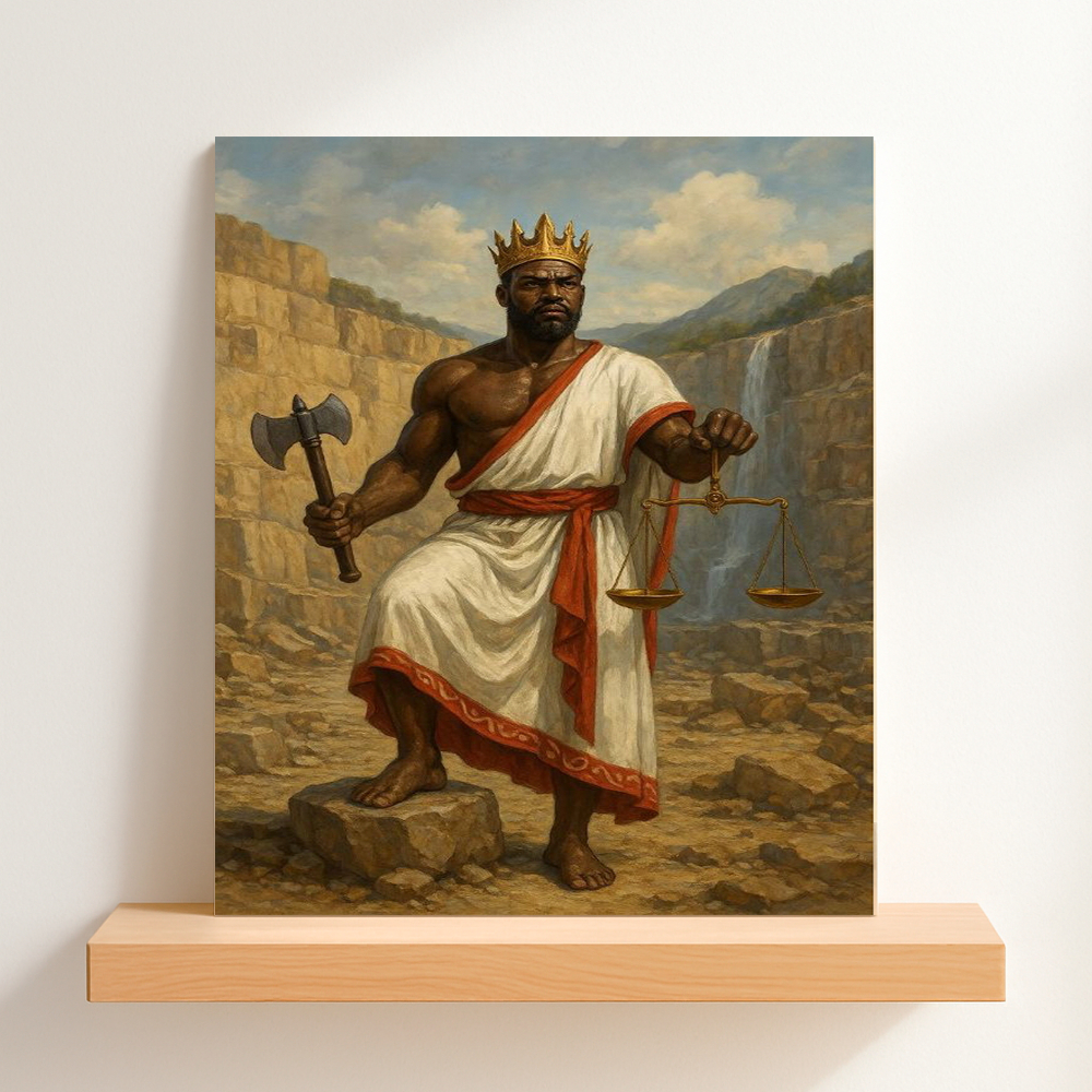 QUADRO DECORATIVO PLACA MDF-XANGO MACHADO SEGURANDO