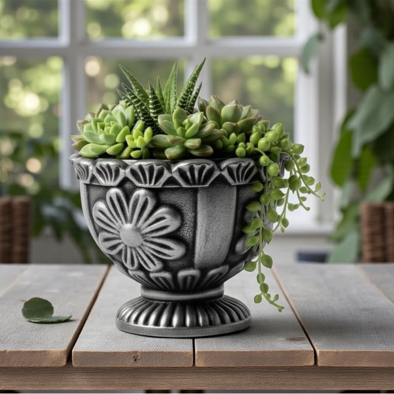 vaso taça cachepot decorativo estilo vintage clássico retrô.