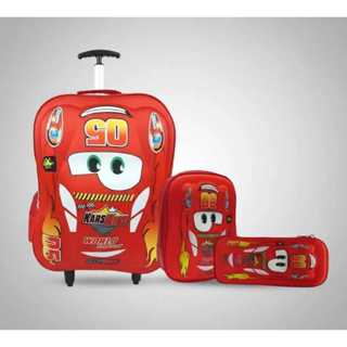 KIT MOCHILA CARRINHO ESCOLAR GRANDE CARRO MCQUEEN 3D ALTO RELEVO em Oferta na Shopee