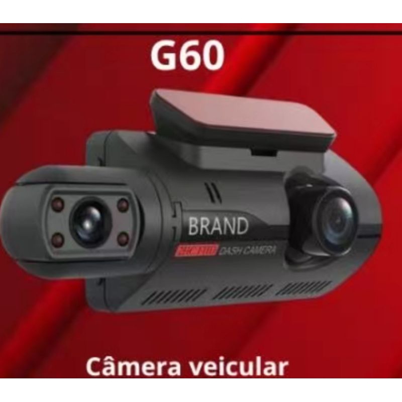 Câmera Veicular Automotiva Camera Dupla Uber/taxi Grava Dentro Fora G60