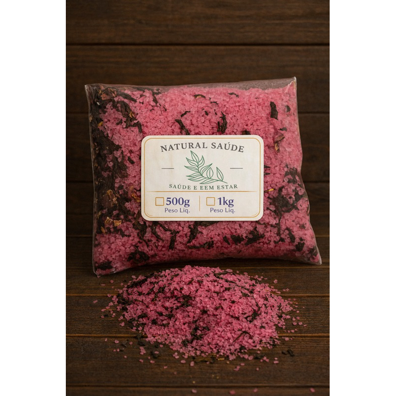 Escalda Pés 1Kg Rosas com Hibisco + Ervas