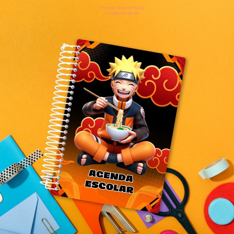 Agenda escolar Naruto, agenda personalizada em Oferta na Shopee