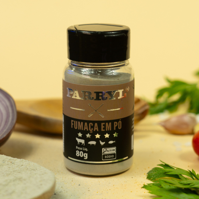 Fumaça em Pó 80g Parryl - Tempero Gourmet com Sabor e Aroma Defumado